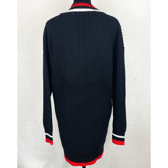 Striped Chunky Knit Sweater Mini Dress - Picture 4 of 16